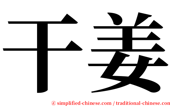 干姜 serif font