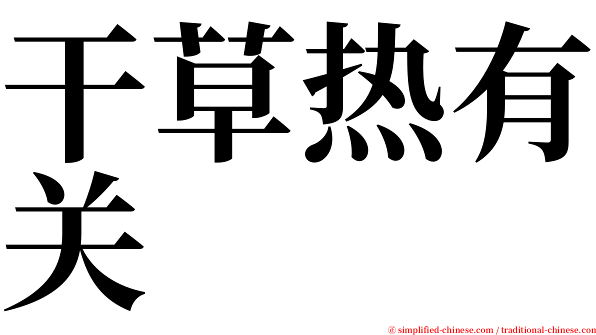 干草热有关 serif font