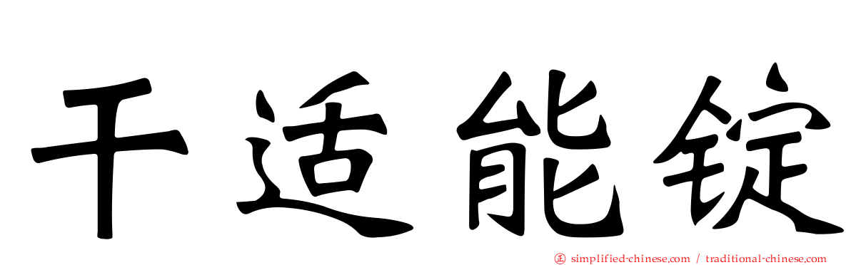 干适能锭