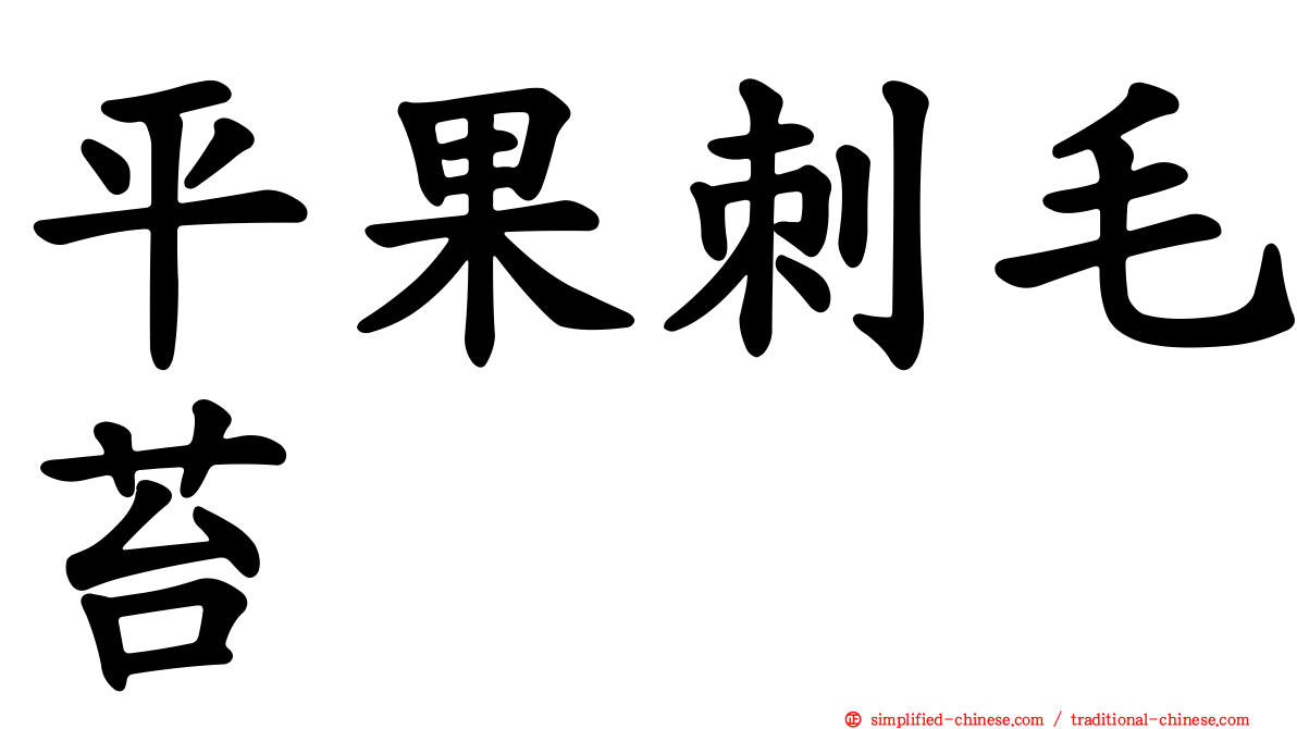 平果刺毛苔