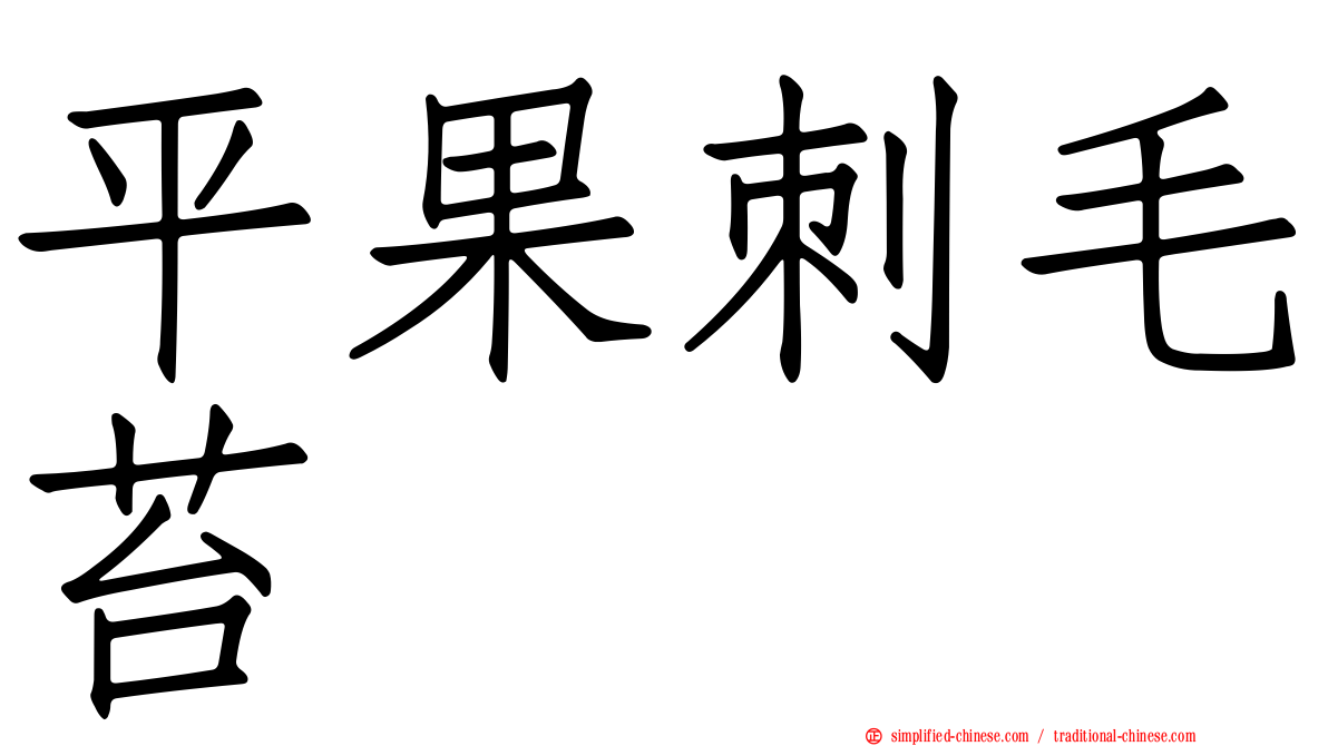 平果刺毛苔