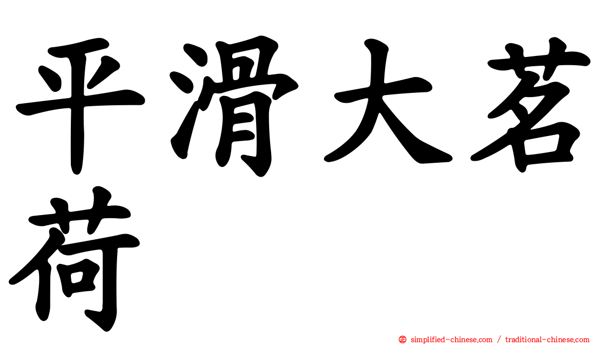 平滑大茗荷
