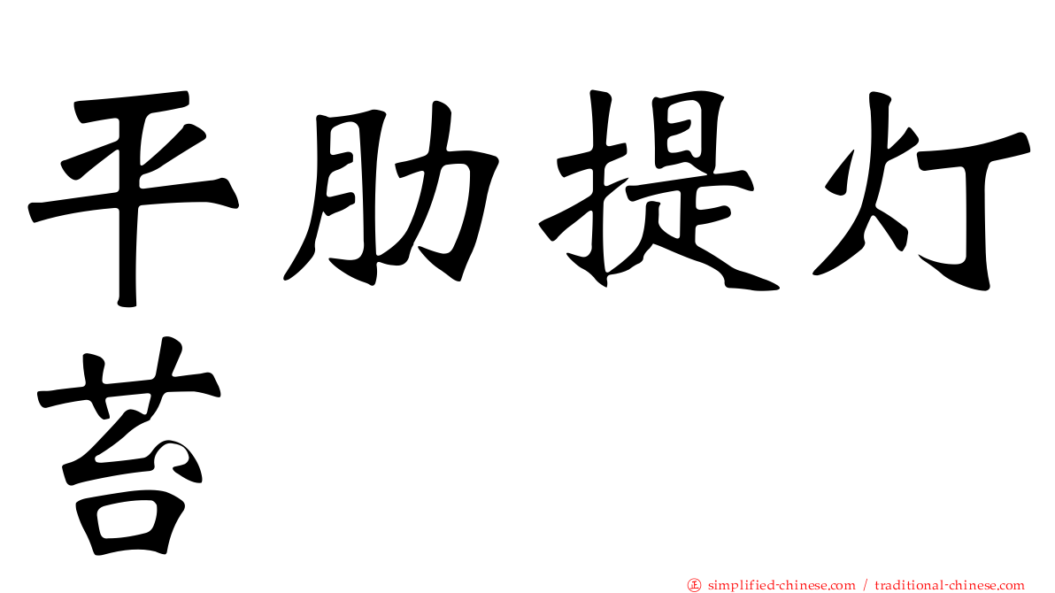 平肋提灯苔