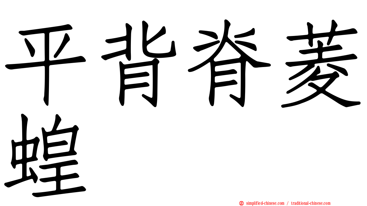 平背脊菱蝗