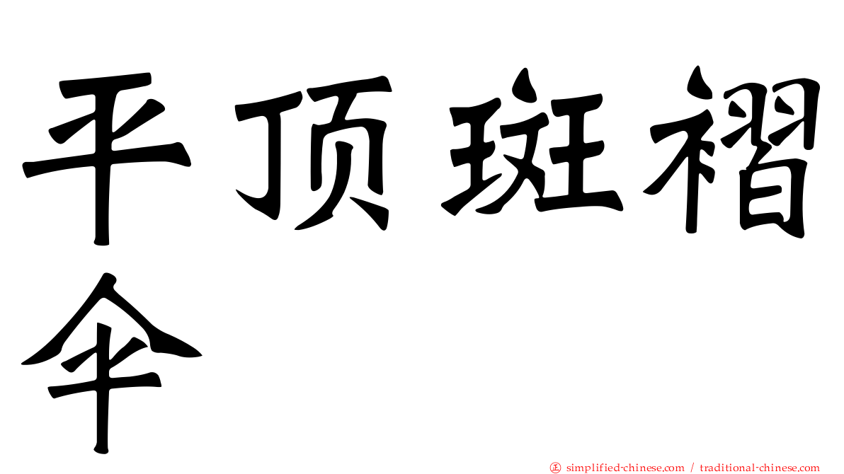 平顶斑褶伞