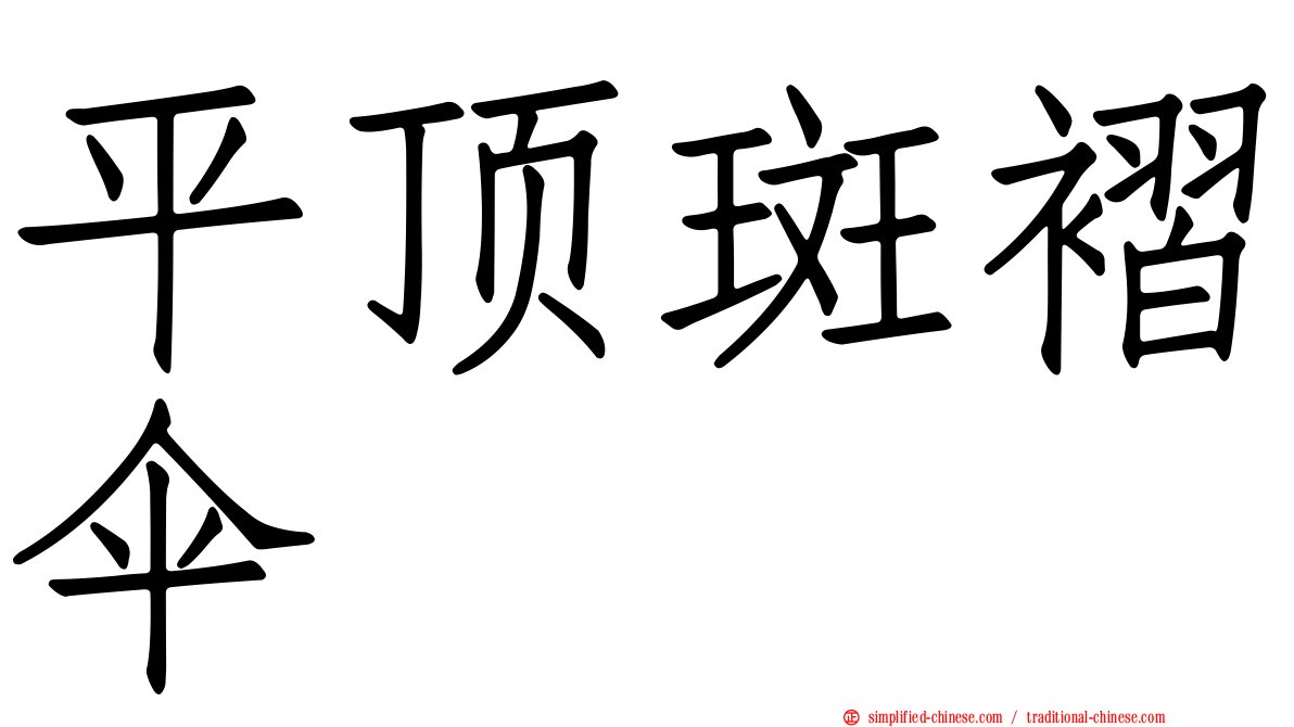 平顶斑褶伞