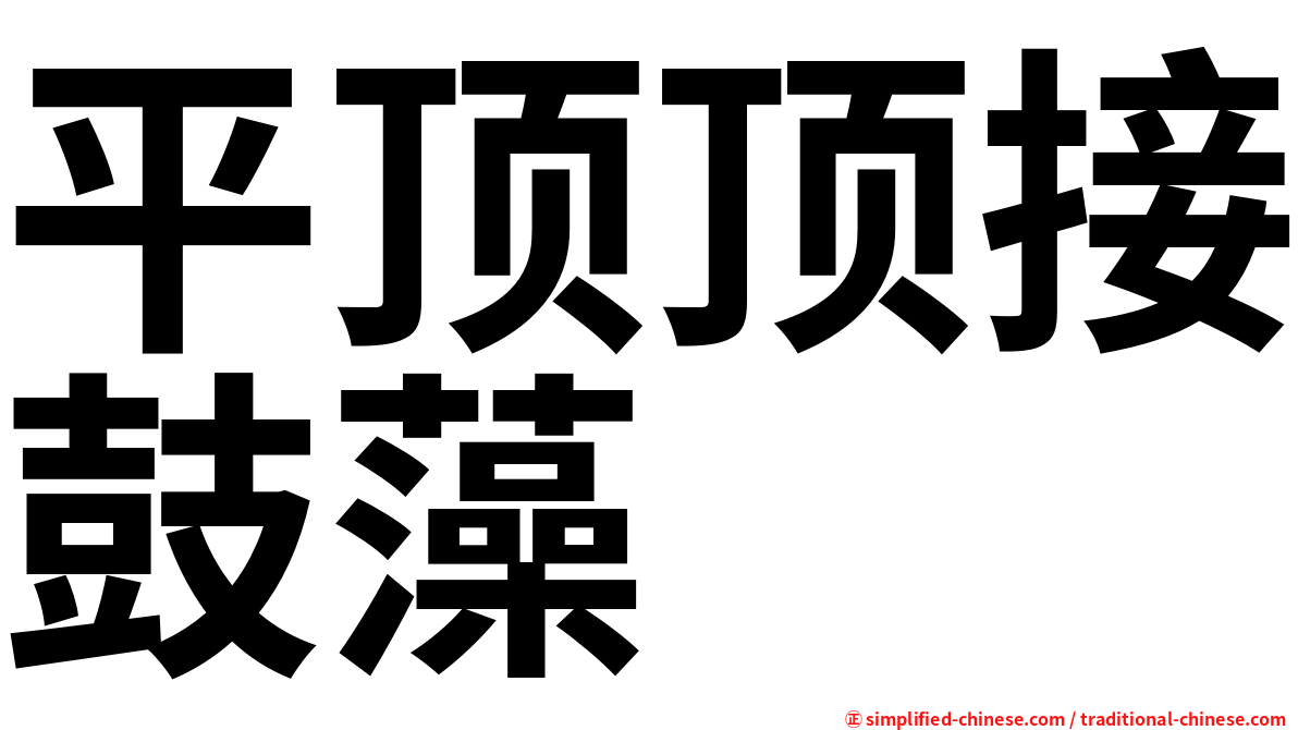 平顶顶接鼓藻