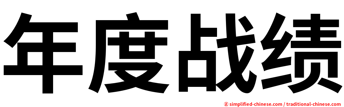 年度战绩