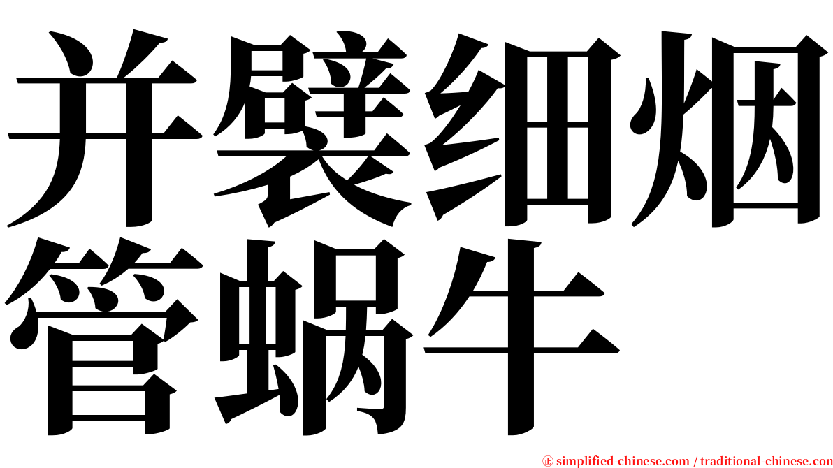 并襞细烟管蜗牛 serif font