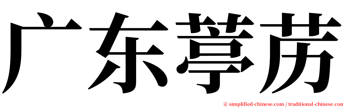 广东葶苈 serif font
