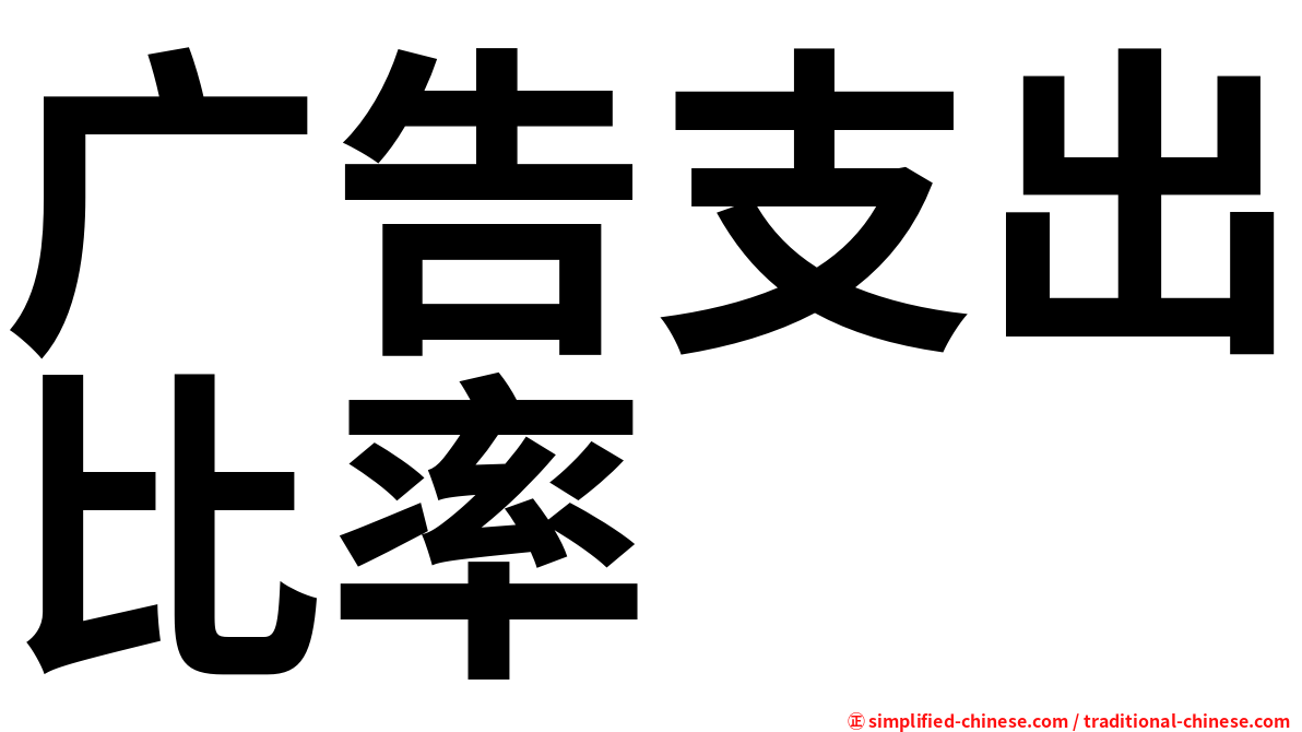 广告支出比率