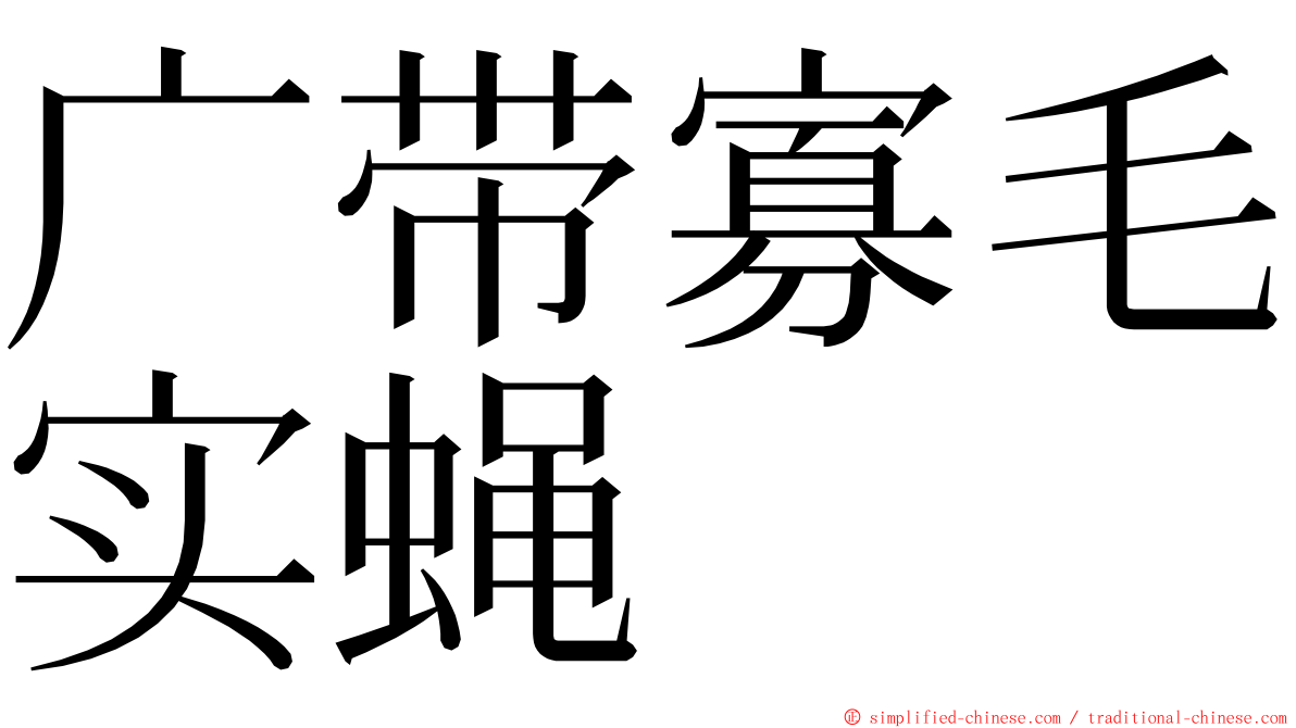 广带寡毛实蝇 ming font