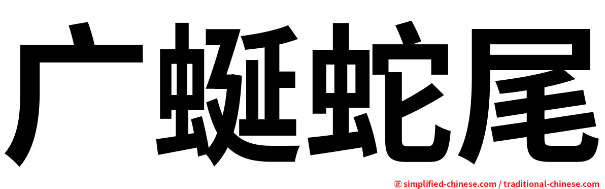 广蜒蛇尾