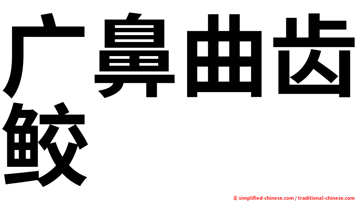 广鼻曲齿鲛