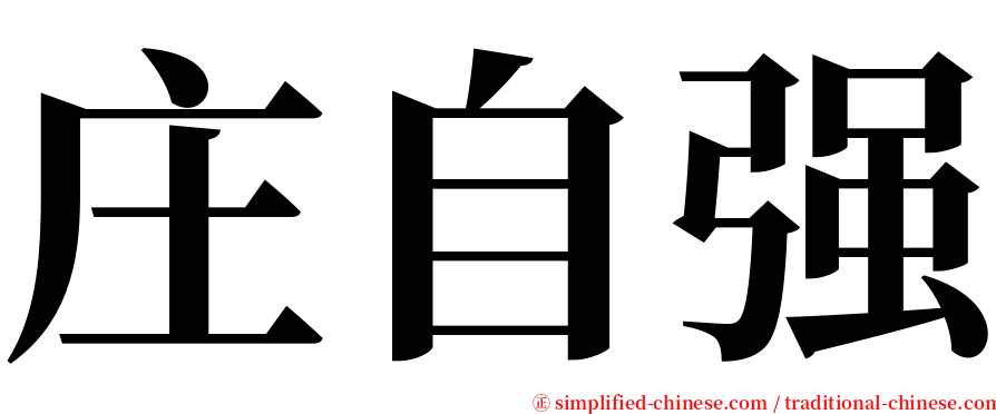 庄自强 serif font