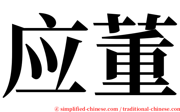 应董 serif font