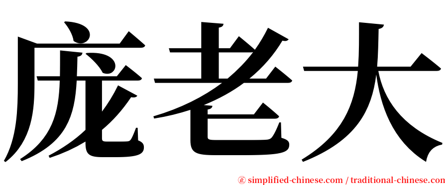 庞老大 serif font