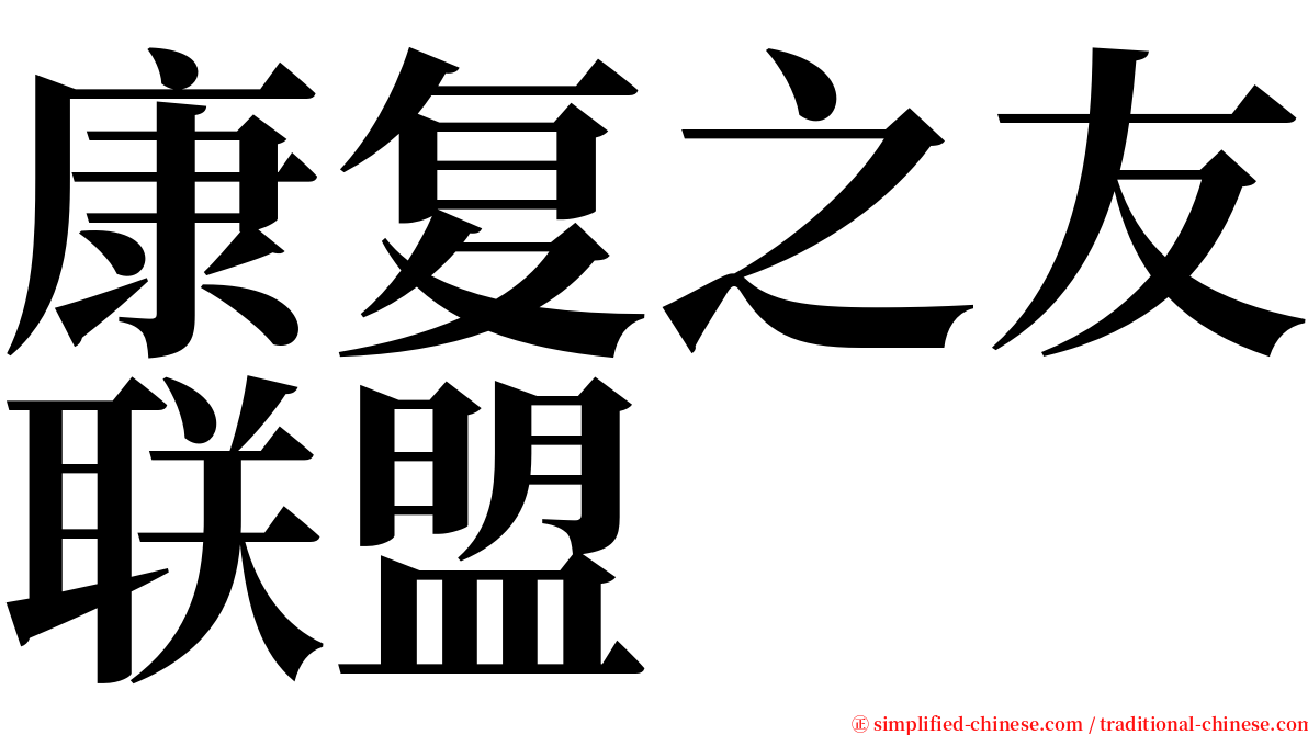 康复之友联盟 serif font
