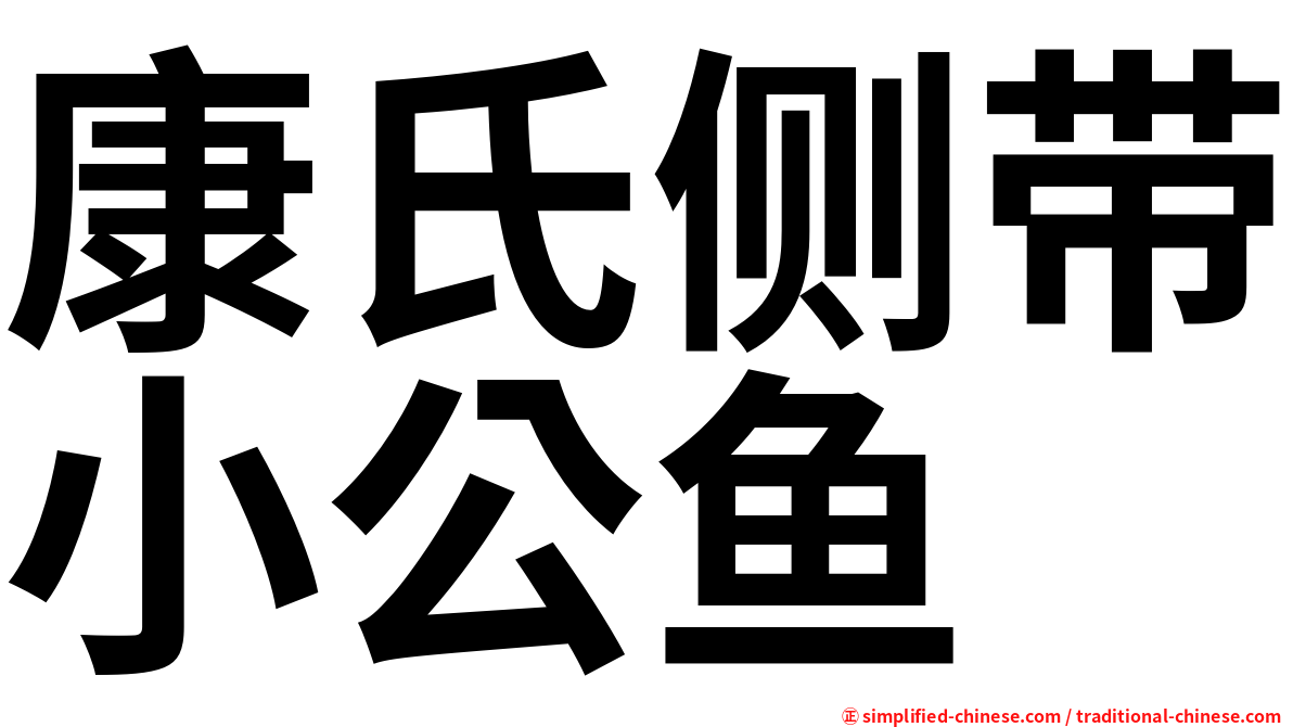 康氏侧带小公鱼