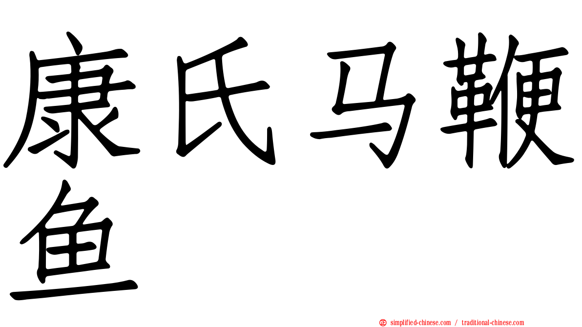 康氏马鞭鱼