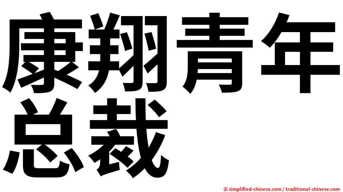 康翔青年总裁