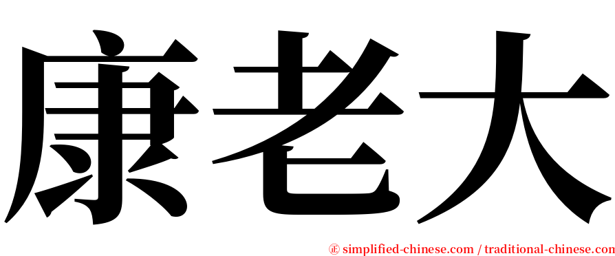 康老大 serif font