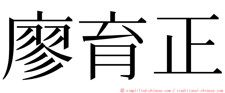 廖育正 ming font