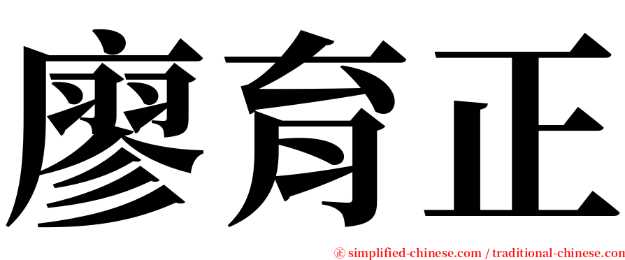 廖育正 serif font