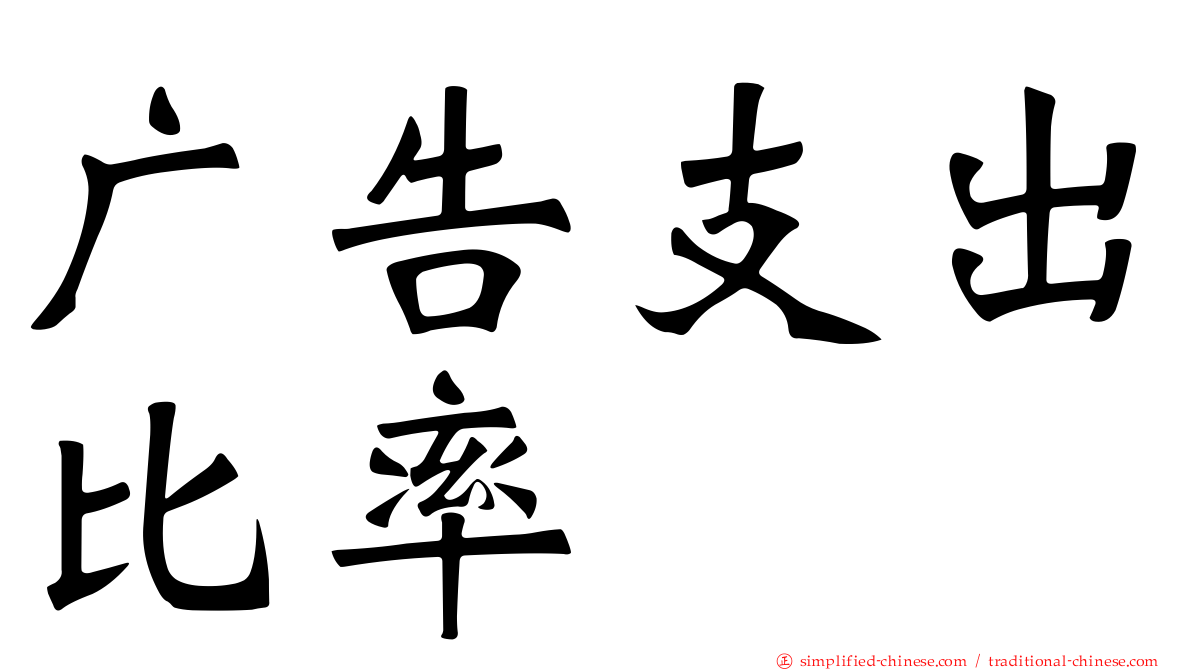 广告支出比率
