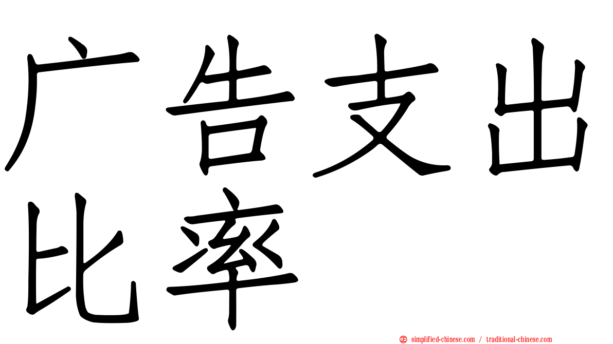 广告支出比率