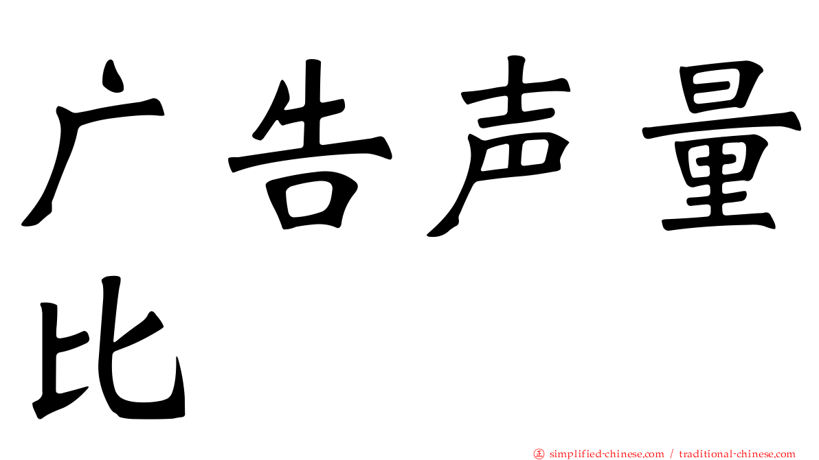 广告声量比