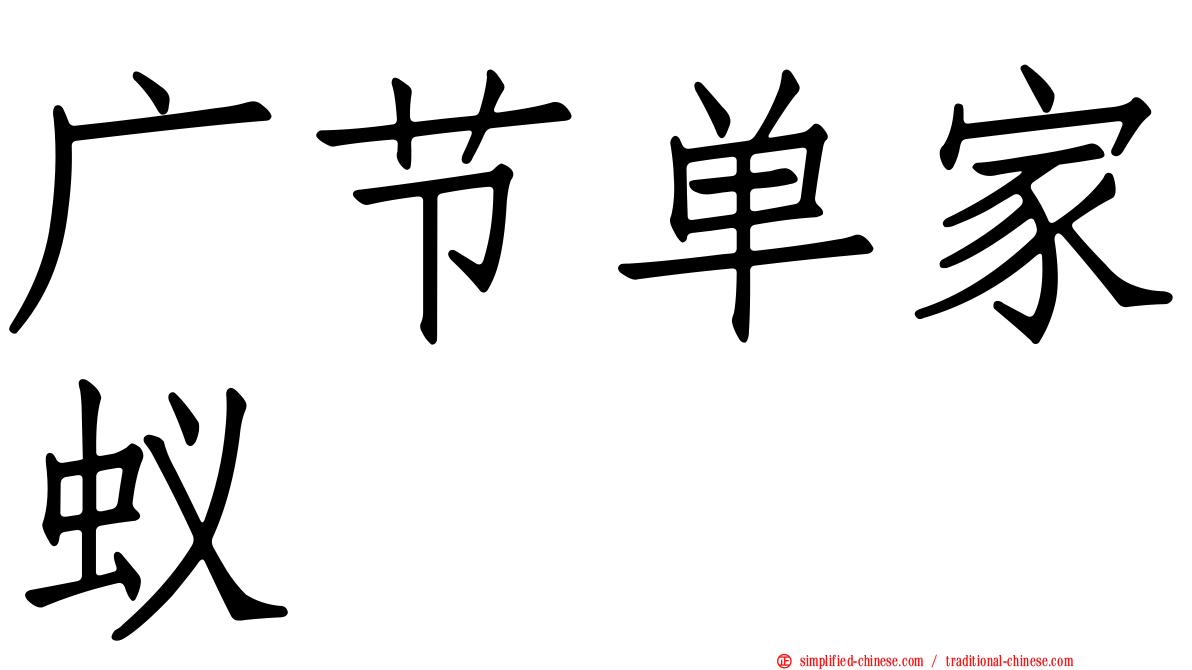广节单家蚁