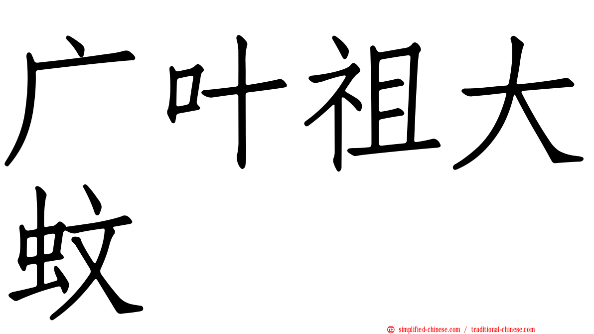广叶祖大蚊