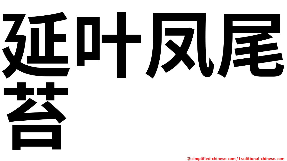 延叶凤尾苔