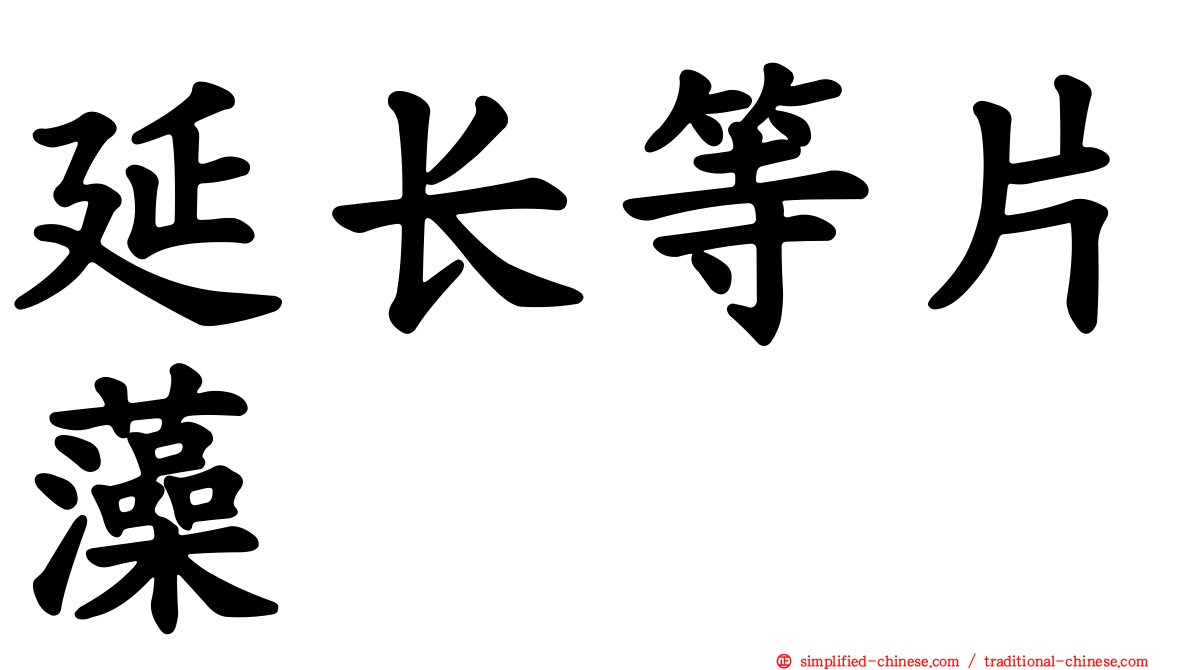 延长等片藻