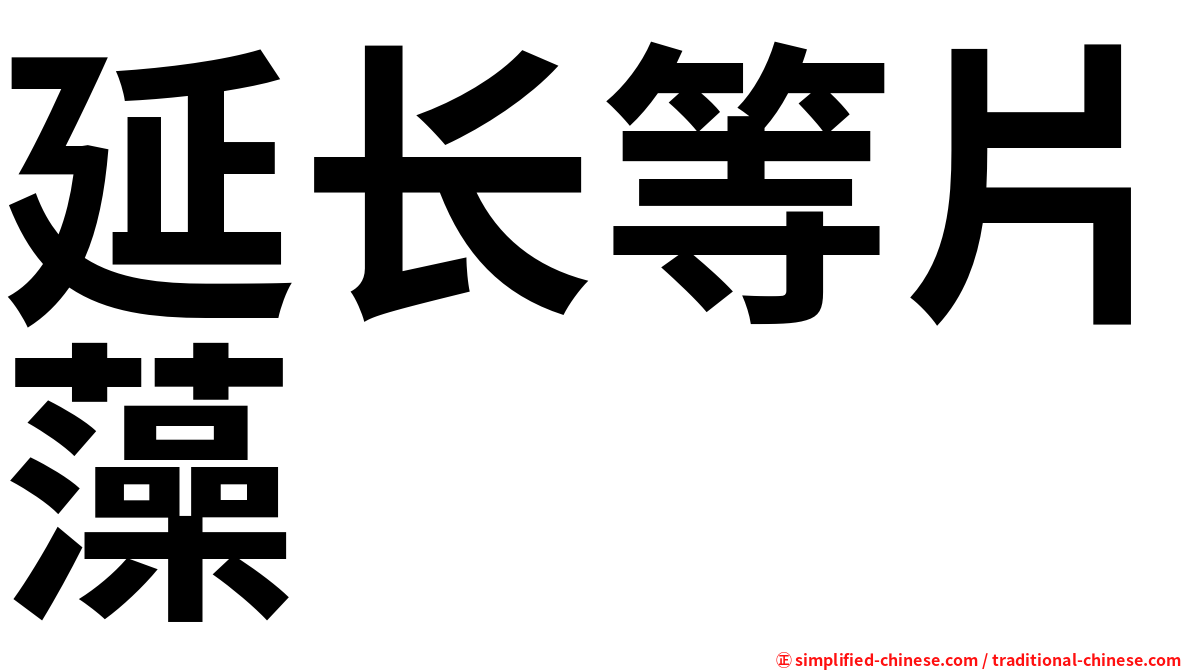 延长等片藻