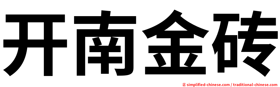 开南金砖