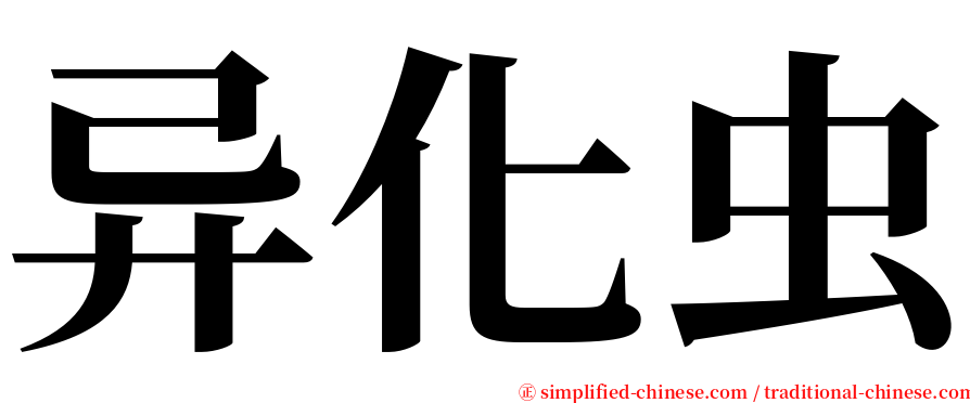 异化虫 serif font