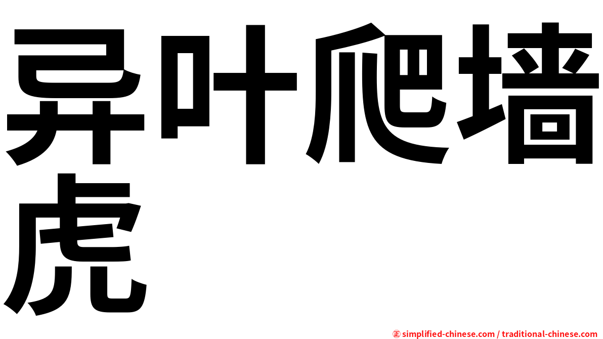 异叶爬墙虎