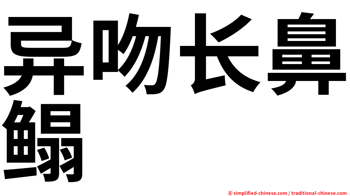 异吻长鼻鳎