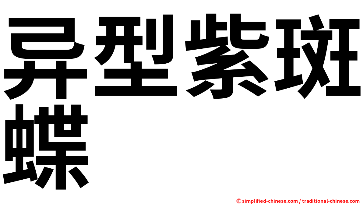 异型紫斑蝶