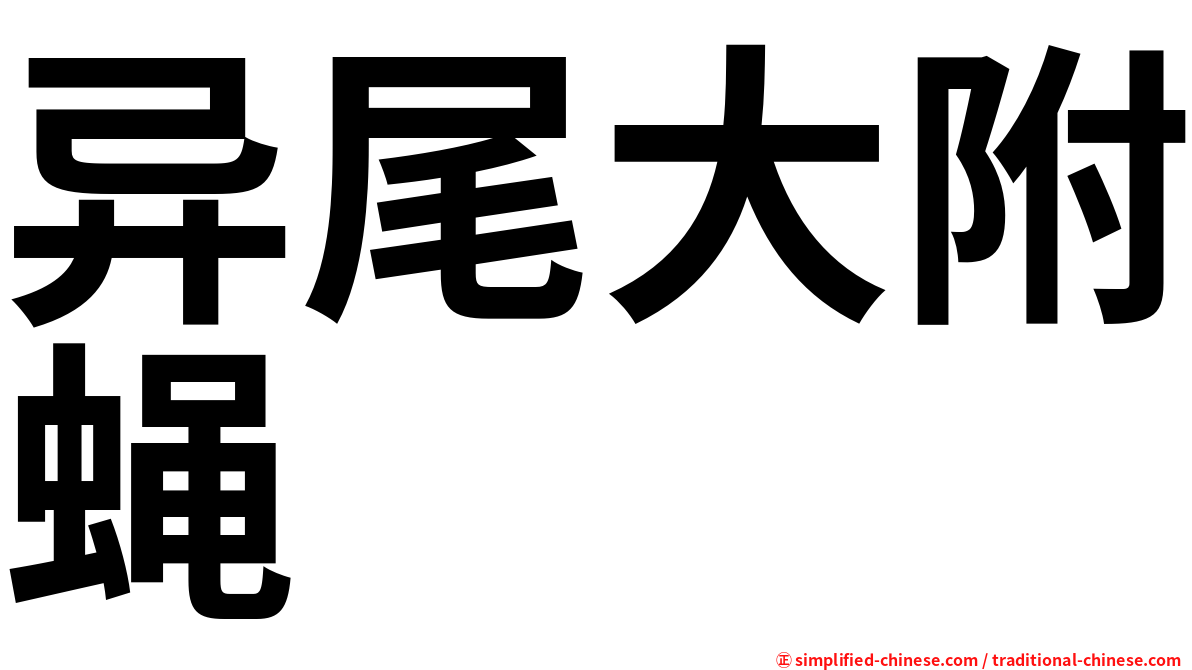 异尾大附蝇