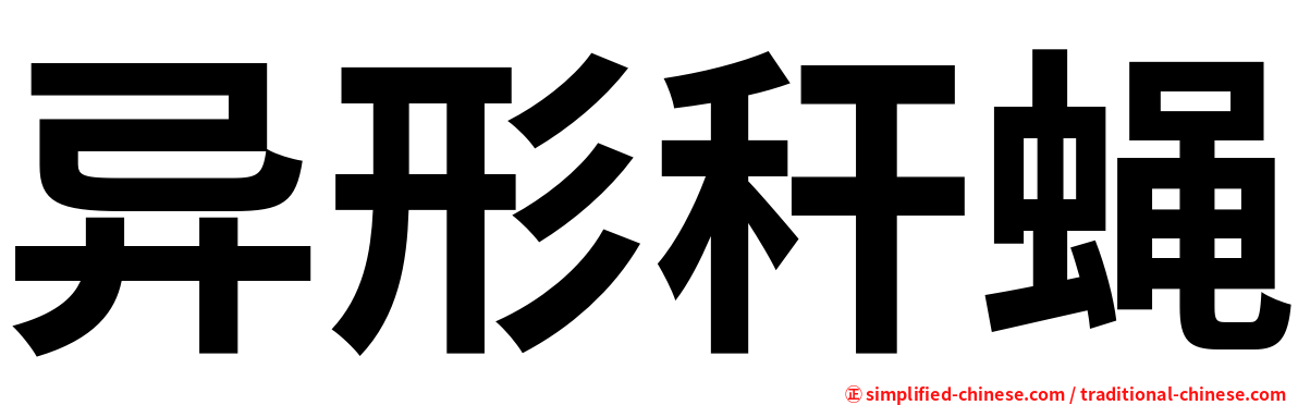 异形秆蝇
