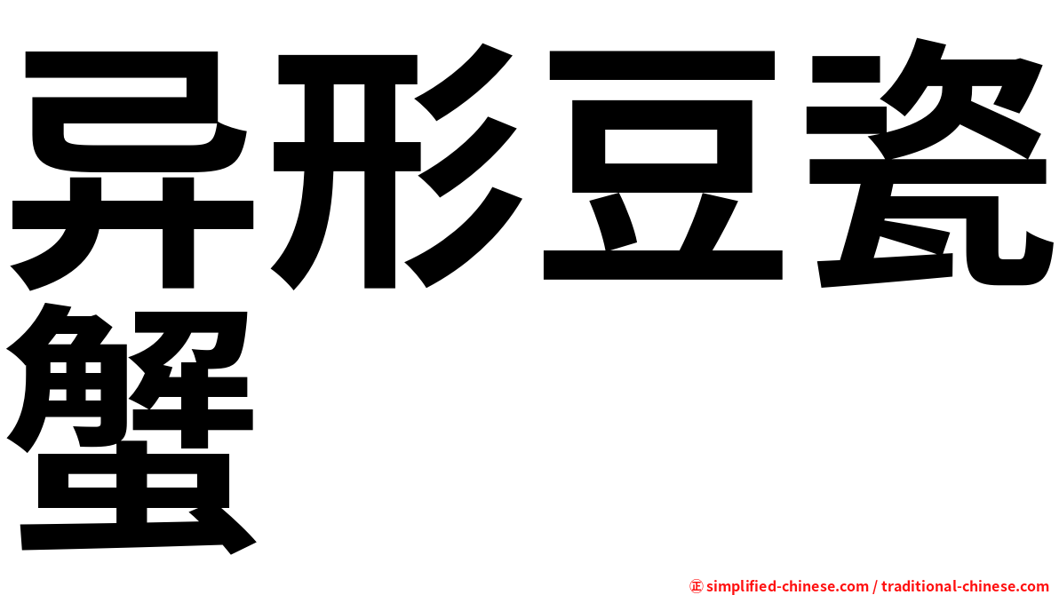 异形豆瓷蟹