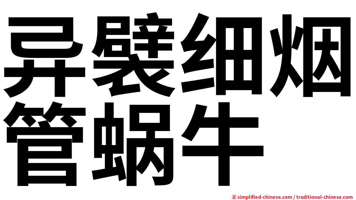 异襞细烟管蜗牛