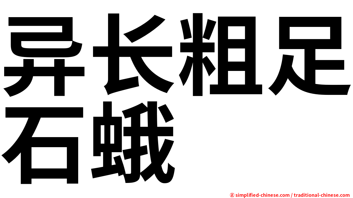 异长粗足石蛾