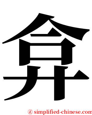 弇 serif font