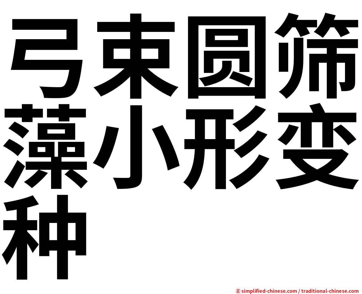 弓束圆筛藻小形变种