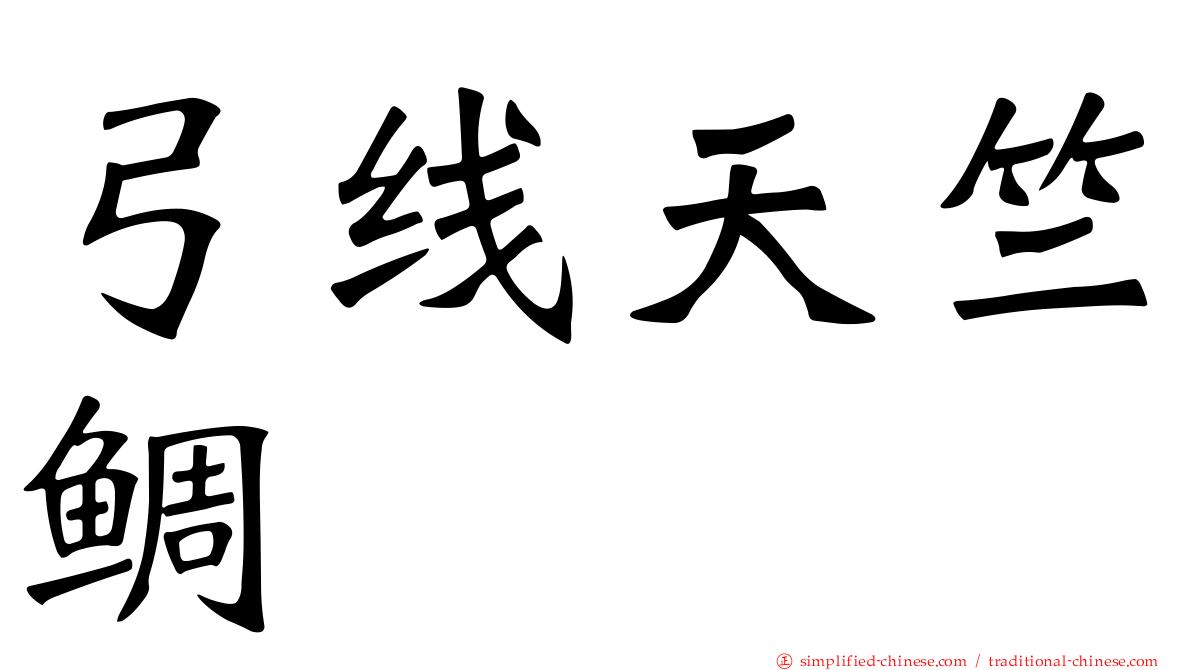 弓线天竺鲷