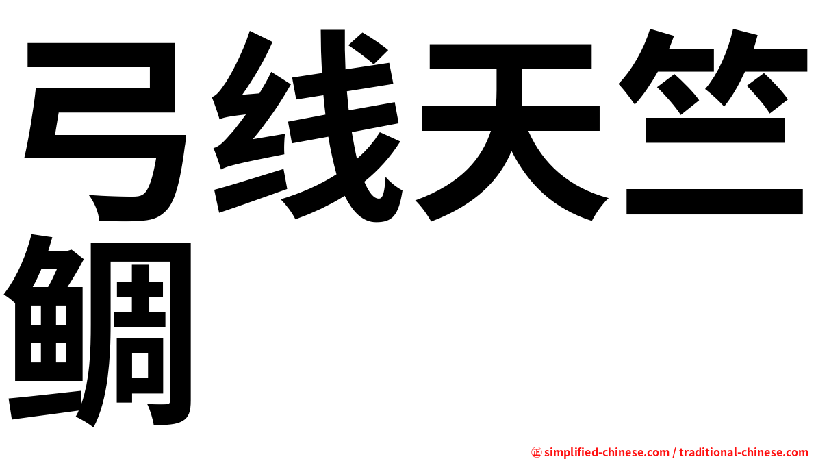 弓线天竺鲷